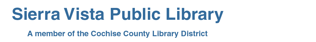 Sierra Vista Public Library header image